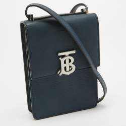 Burberry Blue Leather Robin Crossbody Bag
