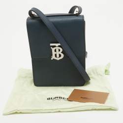 Burberry Blue Leather Robin Crossbody Bag
