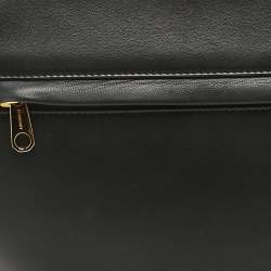 Burberry Black Leather Large Olympia Shoulder Bag