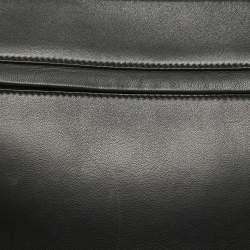 Burberry Black Leather Large Olympia Shoulder Bag