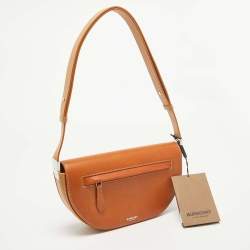 Burberry Pale Orange Leather Small Olympia Shoulder Bag