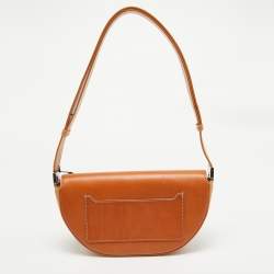 Burberry Pale Orange Leather Small Olympia Shoulder Bag