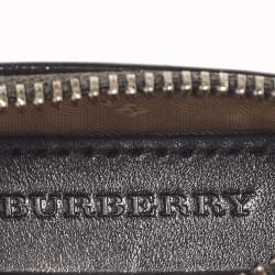 Burberry Beige/Black Nova Check PVC and Patent Leather Zip Coin Purse