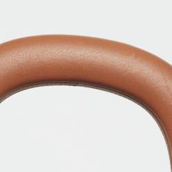 Pre Owned Burberry Navy Blue/Brown Leather DK88 Top Handle Bag