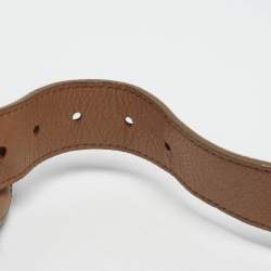 Pre Owned Burberry White/Brown Quilted Canvas and Leather Brooke Hobo