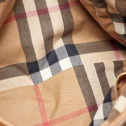 Pre Owned Burberry Brown Leather Double Handle Tote