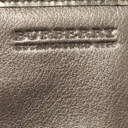 Burberry Metallic Nova check Nylon and Leather Penrose Continental Wallet