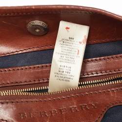 Burberry Brown Leather, Canvas Canterbury Totes