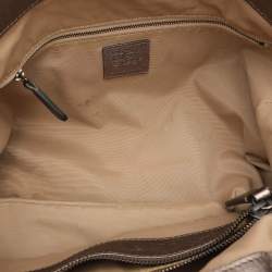 Burberry Metallic Taupe Laser Cut Leather and Coated Canvas Tote
