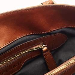 مملوكة مسبقًا Burberry Brown/Beige House Check Canvas and Leather Medium Bridle Lynher Tote