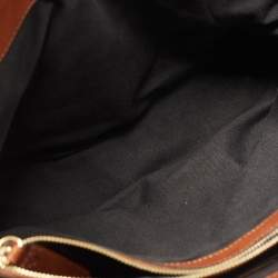 مملوكة مسبقًا Burberry Brown/Beige House Check Canvas and Leather Medium Bridle Lynher Tote