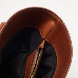 مملوكة مسبقًا Burberry Brown/Beige House Check Canvas and Leather Medium Bridle Lynher Tote