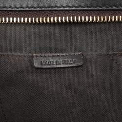 Burberry Brown/Black Leather Tassel Detail Satchel