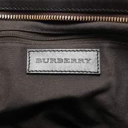 Burberry Brown/Black Leather Tassel Detail Satchel