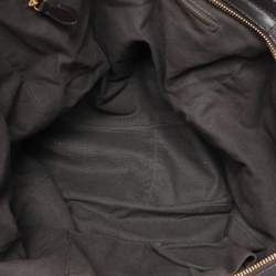 Burberry Brown/Black Leather Tassel Detail Satchel