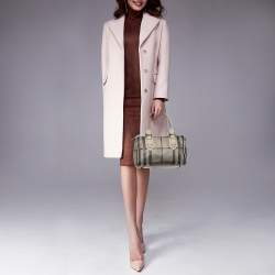 Burberry Beige Smoked Check PVC and Leather Chester Boston Bag