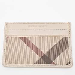 Burberry Grey Smoked Check PVC and Leather Trifold Wallet