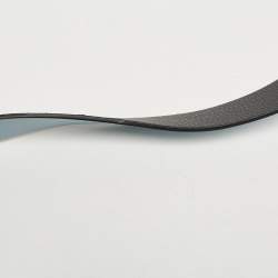 Pre Owned Burberry Dark Grey Leather Medium Belt Tote