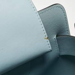 Pre Owned Burberry Dark Grey Leather Medium Belt Tote