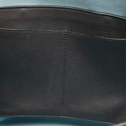 Pre Owned Burberry Dark Grey Leather Medium Belt Tote