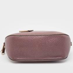 Burberry Lilac Pebbled Leather Small Orchard Bowler Bag