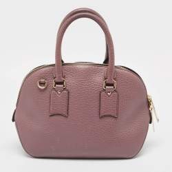 Burberry Lilac Pebbled Leather Small Orchard Bowler Bag