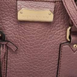 Burberry Lilac Pebbled Leather Small Orchard Bowler Bag