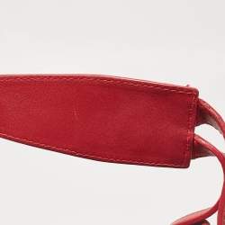 Burberry Red Suede and Leather Bucket Bag