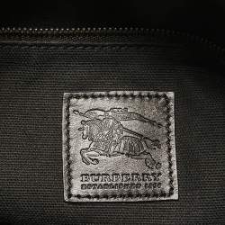 مملوكة مسبقًا Burberry Black/Beige House Check Fabric and Leather Large Beaton Tote