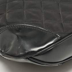 Pre Owned Burberry Black Quilted Nylon Brooke Hobo