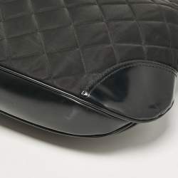 Pre Owned Burberry Black Quilted Nylon Brooke Hobo