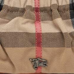 مملوكة مسبقًا Burberry Brown/Beige House Check Canvas and Leather Satchel