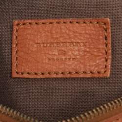 مملوكة مسبقًا Burberry Brown/Beige House Check Canvas and Leather Satchel