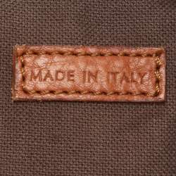 مملوكة مسبقًا Burberry Brown/Beige House Check Canvas and Leather Satchel