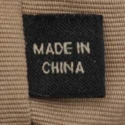 Pre Owned Burberry Beige/Black Nova Check PVC and Patent Leather Eden Tote