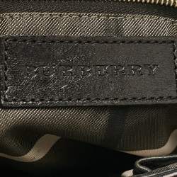 Burberry Black Leather Flap Shoulder Bag