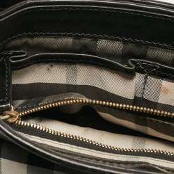 Burberry Black Leather Flap Shoulder Bag