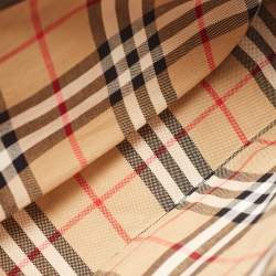 Burberry Multicolor Housecheck Fabric and Leather Monster Face Flap Backpack