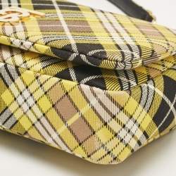 Burberry Yellow Check Canvas Small Lola Chain Shoulder Bag