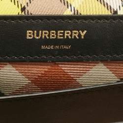 Burberry Yellow Check Canvas Small Lola Chain Shoulder Bag