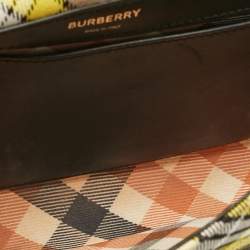 Burberry Yellow Check Canvas Small Lola Chain Shoulder Bag