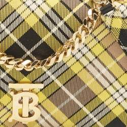 Burberry Yellow Check Canvas Small Lola Chain Shoulder Bag