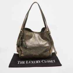 Burberry Metallic Leather Canterbury Tassel Tote