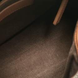 Pre Owned Burberry Brown Smoked Check PVC and Leather Chester Boston Bag