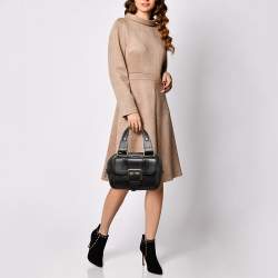 مملوكة مسبقًا Burberry Choco Brown Leather Buckle Satchel