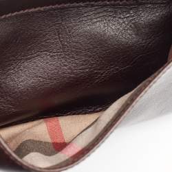 مملوكة مسبقًا Burberry Choco Brown Leather Buckle Satchel