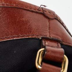 Burberry Brown/Beige House Check Canvas and Leather Canterbury Tote