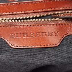Burberry Brown/Beige House Check Canvas and Leather Canterbury Tote