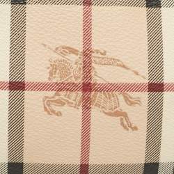 Burberry Beige Haymarket Check Coated Canvas Chain Pochette