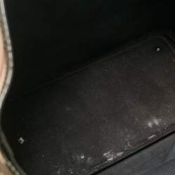 Pre Owned Burberry Black/Beige Supernova Check Coated Canvas and Patent Leather Large Nickie Tote